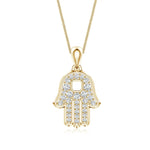 Pave-Set Lab-Grown Diamond Men’s Hamsa Pendant showcasing brilliant sparkle and refined sophistication.