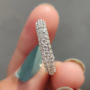 White Gold Wedding Band In Round Full Eternity setting