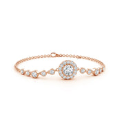 Vintage Style Bezel-Set Diamond Bracelet