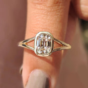 Bezel Set Cushion Old European Cut Diamond Ring