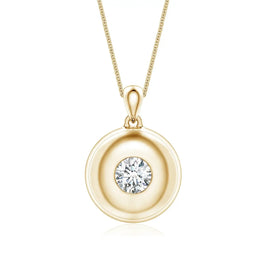 Round Lab-Grown Diamond Men’s Medallion Pendant