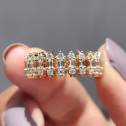 Baguette And Round Wedding Band Full Eternity Setting