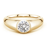 Round Diamond Men’s Signet Ring