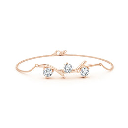Inspired Round Diamond Tree Branch Bracelet