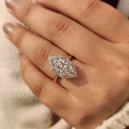 Yellow Gold Dutch Marquise Diamond Ring