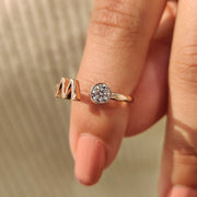 Open Gap Ring Personalized With Letter