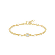 Paperclip Chain Solitaire Bracelet