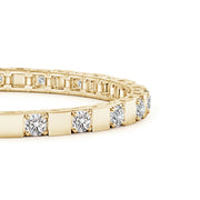 Diamond Square Link Stackable Bracelet