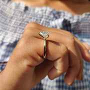 Trillion Cut Moissanite Solitaire Ring