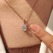 Pear Diamond Pendant In Solitaire Style