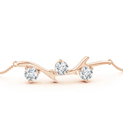 Inspired Round Diamond Tree Branch Bracelet