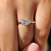 Pear Cut East To West Diamond Ring