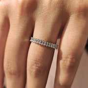Baguette Diamond Wedding Band In White Gold