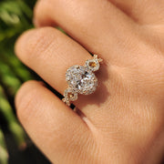 Oval Engagement Ring With Hidden Milgrain Setting