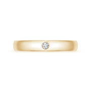 Lab-Grown Gypsy Set Round Diamond Solitaire Wedding Ring for Men