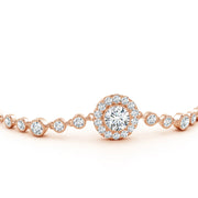 Vintage Style Bezel-Set Diamond Bracelet