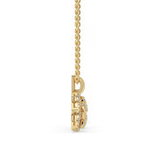 Heart Shaped Diamond Pendant - Yellow Gold