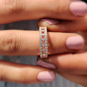 Eternity Round Diamond Rose Gold Band