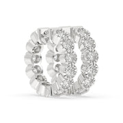 Diamond Hoop Earrings With Round Diamond