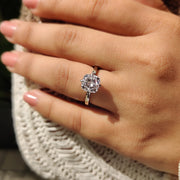 Cushion Diamond Engagement Ring In Solitaire Style