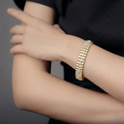 Prong-Set Diamond Link Bracelet