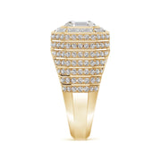 Asscher-Cut Diamond Men's Cocktail Ring