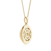 Pave-Set Lab-Grown Diamond Men's Round Medallion Pendant