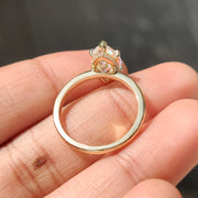 Moissanite Marquise Ring With Hidden Halo Style