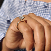 Trillion Cut Moissanite Solitaire Ring