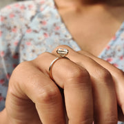 Lozenge Engagement Ring In Solitaire Style