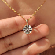 Round Diamond Pendant In Solitaire Setting
