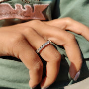 Round Cut Wedding Band In Eternity Style