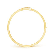 Studded Leaf Bangle Bracelet