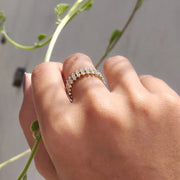 Baguette And Round Wedding Band Full Eternity Setting