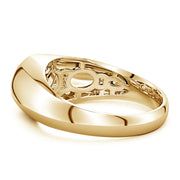 East-West Oval Lab-Grown Diamond Men’s Signet Ring