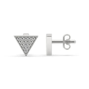 Triangle Earring In White Gold