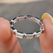 Full Eternity Moissanite Baguette Band