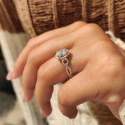 Oval Engagement Ring With Hidden Milgrain Setting