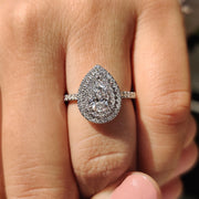 Pear Cut Engagement Ring With Cathedral Setting
