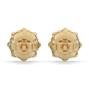 Flower Earrings With Round Cut