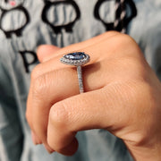 Pear Cut Engagement Ring With Halo Setting