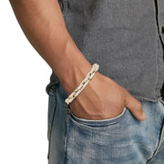 Princess-Cut Diamond Men’s Elongated Octagonal Link Bracelet