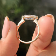 East To West Marquise Ring With Solitaire Style