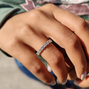 Round Cut Wedding Band In Eternity Style