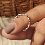 Minimalist wedding band Featuring Round Cut Diamond