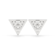 Triangle Earring In White Gold