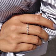 Milgrain wedding band in Yellow Gold