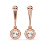 Diamond Drop Earrings - Halo Style