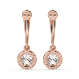 Diamond Drop Earrings - Halo Style