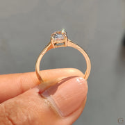 Cushion Diamond Ring In Split Shank Style